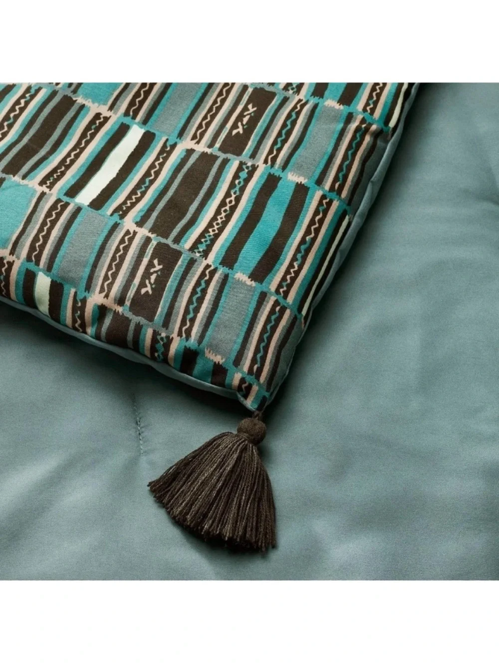 Opalhouse Jungalow F/Q Teal & Black Striped Jungalow Comforter Set